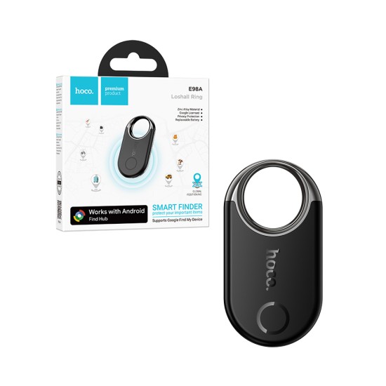 Dispositivo Anti-Perda Hoco E94 Star com Posicionamento Inteligente Preto Obsidiano